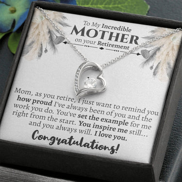 Incredible Mother Retirement Forever Love Necklace - Love You This Much